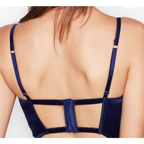 Victoria's Secret Dream Angels Unlined Balconette bra navy blue, size  36 DDD - Picture 2 of 14